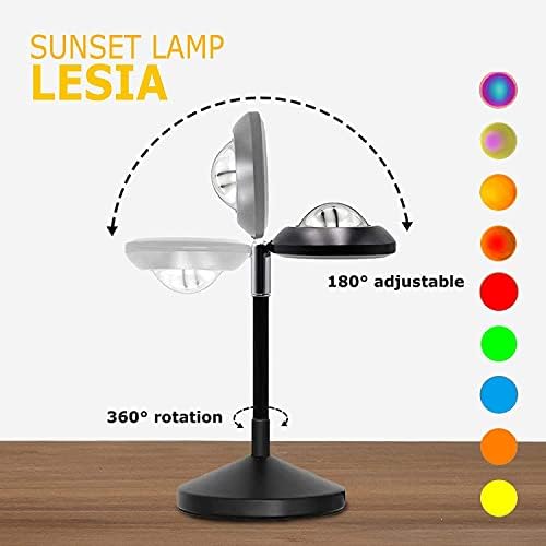 Sunset Projection Lamp ,180 Degree Rotation Rainbow Projection Lamp ,Sunset Night Light Projector for Party Bedroom Decor ,Christmas Gifts