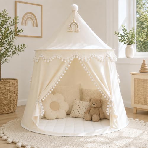 LIONHERZ® DAS ORIGINAL Spielzelt Baumwolle/Hanf | Kinderzelt Tipi Indoor