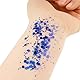 BETESSIN 50g Glitzer zum Basteln Blau Glitzerpulver Pailletten Reflektierend Glitter Pulver Glitzer Basteln Kerzen Schminke Glitzerpuder für Nägel Gesicht Makeup Kartenbasteln Handwerk Nagelkunst