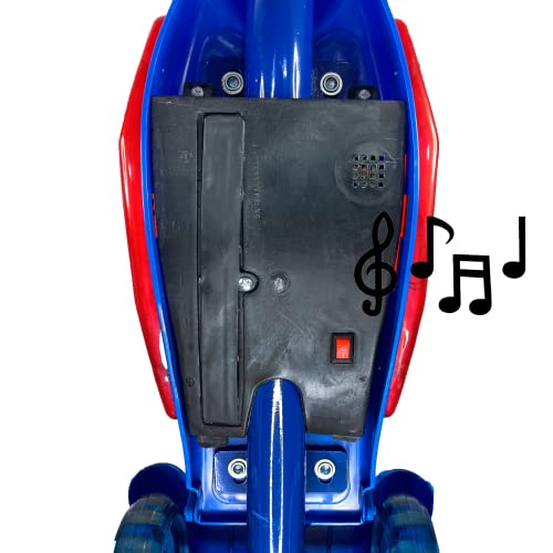 Patinete Infantil 03 Rodas Com Cesta, Musica e Luz Personagem (Azul)