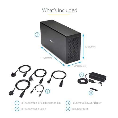 Image of StarTech Thunderbolt 3 PCIe Expansion Chassis, TAA (TB31PCIEX16) | External Enclosure With One PCI Express Slot for Laptops / Desktops