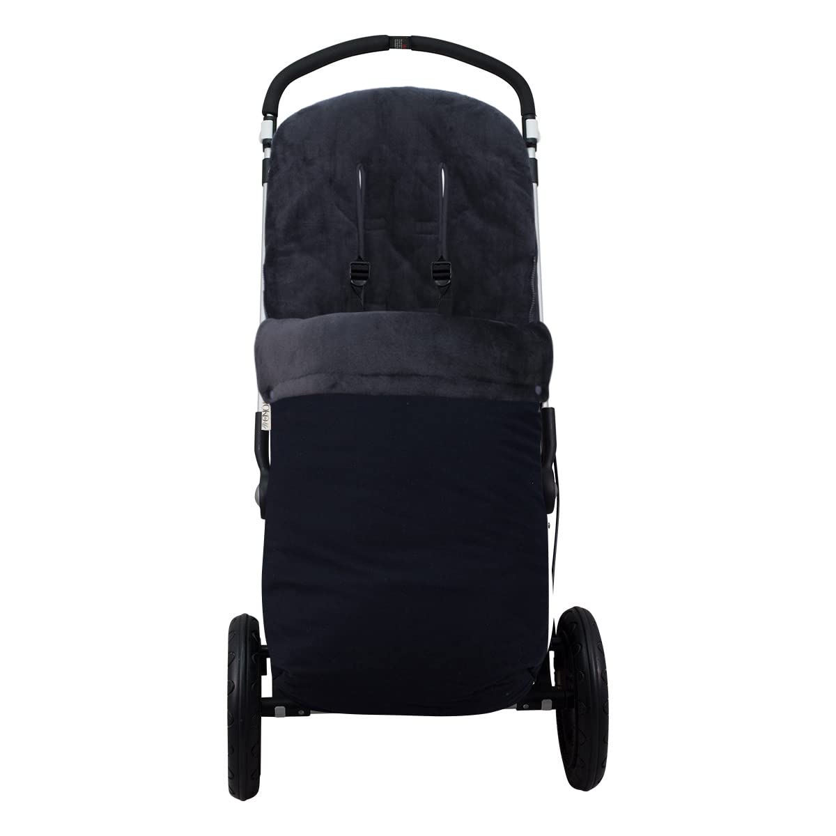 JYOKO KIDS Saco Universal para Cochecito, Sacos de Abrigo para Carritos, Saco Invierno Silla Paseo, Saco de Silla de Bebe con Cremallera Desmontable, Capa regulable (BLACK SERIES, POLAR)