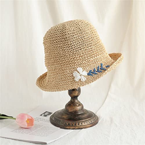 Chapeau de soleil pliable anti-déformation pour femme, petit bord en tissu