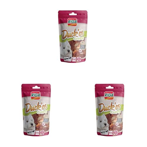 Riga Duck'Os Chips pour Chien 80 g (Lot de 3)