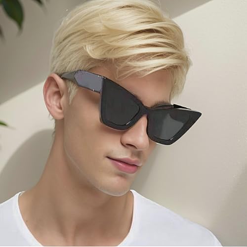 COTIA Trendy Cat Eye Sunglasses Vintage Oversized Cateye Style Square Sun Glasses for Women Men3