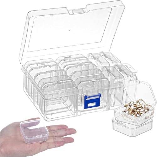Image of Gozaqe 15 Pcs Jewellery Organizers Box Set,Organizer Storage Box Plastic