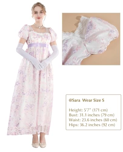 Image of NSPSTT Women Girls American Pioneer Colonial Dress Prairie Costume
