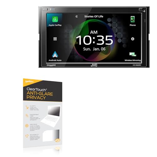 BoxWave Screen Protector Compatible With JVC KW-M865BW - ClearTouch Anti-Glare Privacy (2-Pack), Privacy Screen Protector Flexible Film Anti-Glare