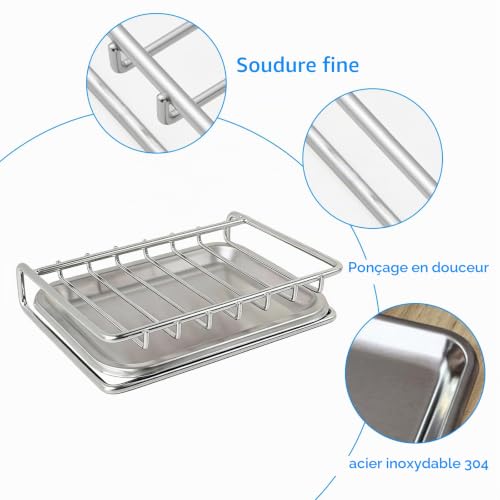 Porte-savon auto-drainant inox t-Soap Dish TTIAYAO