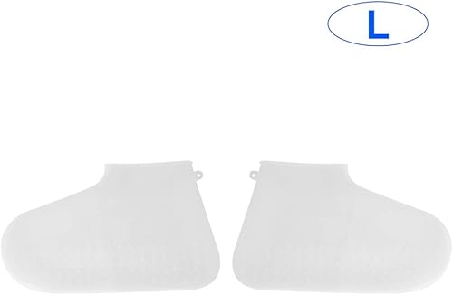 Miniatura 5 de Funda de silicona antideslizante para zapatos para adultos, equipo de protección forzado antideslizante para días lluviosos y nevados (blanco, L, 3
