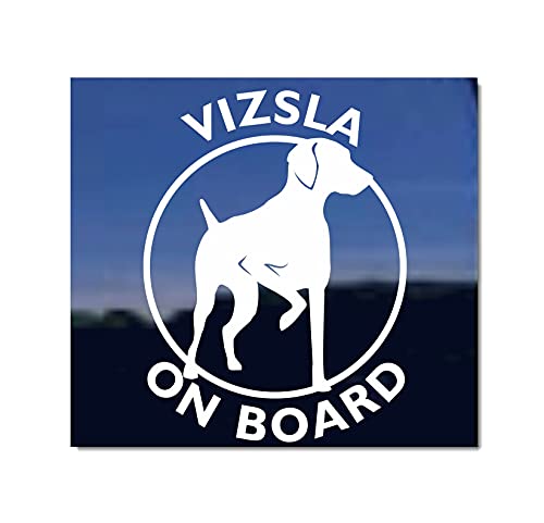 Vizsla On Board Dog Vinyl Window Decal Sticker