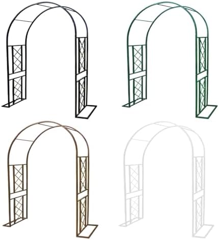 Sturdy Metal Garden Arch for Climbing Plants, Trellis for Roses & Vines, Easy Assembly Wedding Arch, Green Arbor Decoration - 102" W x 90.5" H