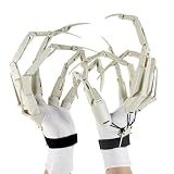 Articulated Fingers for Halloween Costume, “Halloween Fever” Finger Extensions, Finger Claws with Fingernails, Gloves Included