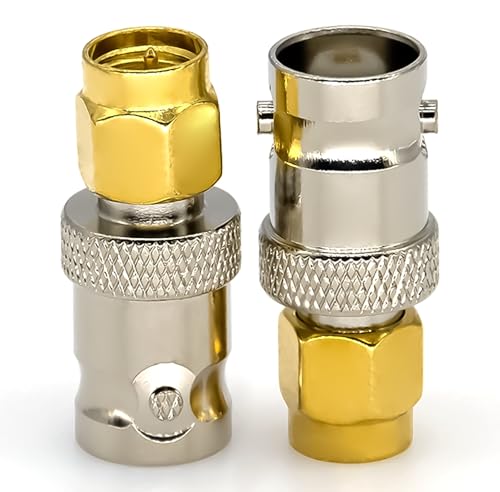 Adaptador coaxial SMA macho a BNC hembra 2 unidades miniatura 3