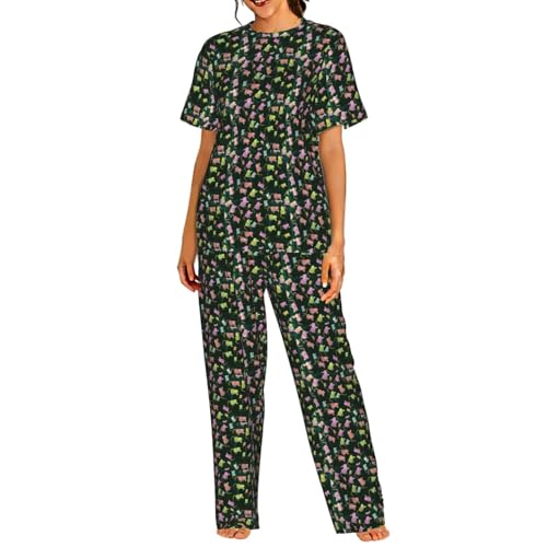 Pyjama à manches courtes femme idéal pour des nuits d'été fraîches