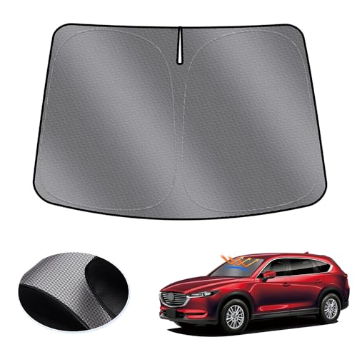 LIMSTYLE マツダ CX-8 KG系 フロントガラス用 サンシェード cx 8 KG マルチサンシェード KG5P KG2P 遮光 断熱 シェード カーテン H29.12〜現行 日除け UVカット 車中泊 しなやか スポーティ タイプ ドット柄 収納