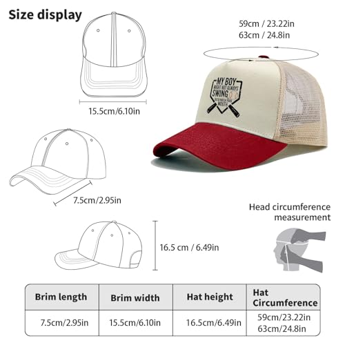 My Boy Might Not Always Swings But I Do Trucker Hat Women Vintage Mesh Hat for Summer4