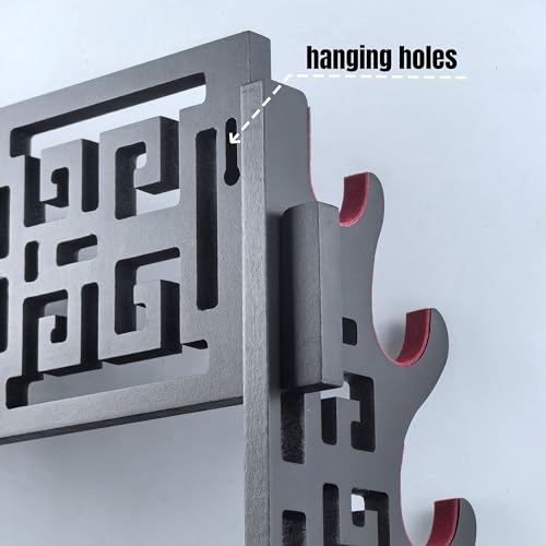 Sword Wall Mount Katana Holder Display Stand Christmas Gift for Full Tang Katana Japanese Sword Tai Chi Sword Lightsaber Long Sword