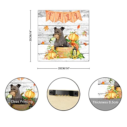 Tableau bois rustique Fall Pumpkins de qualité pour maison 35cm