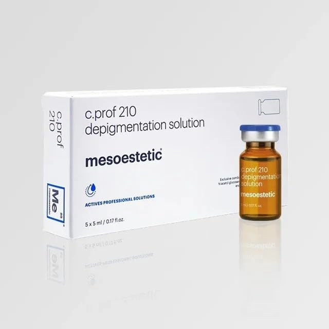 Mesoestetic C.Prof 210 Depigmentation Solution 5 ml Packung mit 5 Ampullen zur professionellen Anwendung für kosmetische Protokolle | Nur für den professionellen Gebrauch