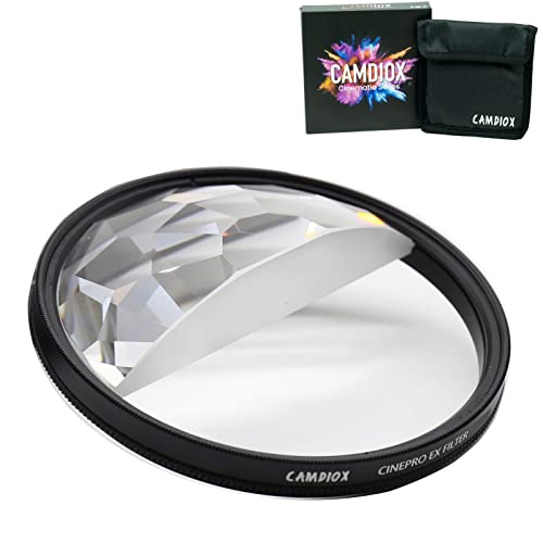 Camdiox Cinepro Ex Half Crystal Kaleidoscope Optical Glass Prism Filter - Cinematic Special Effect Multiple Image With Rotatable Ring For Dslr Mirrorless Video Camera (72Mm) #TOP2