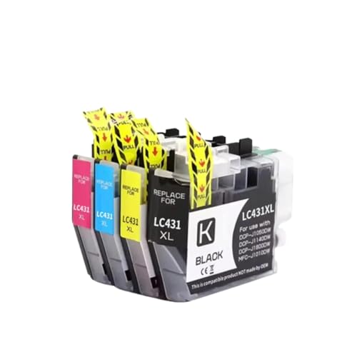 Cartouche d'encre LC431XL pour Brother DCP-J1050DW MFC-J1010DW pack de 4 couleurs