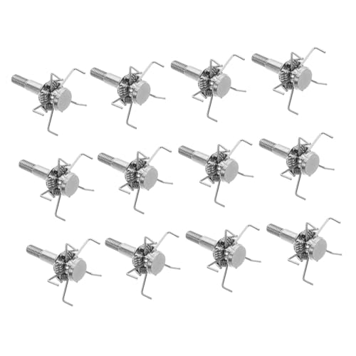 Abaodam 12pcs Arrow Broadheads for Hunting Durable Tips for Bows Easy Installation Compatible with Standard Threaded Shafts for Target Practice and