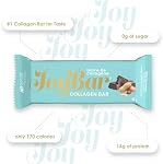 No Sugar Joybar Collagen Bar - Chocolate Peanut Butter - 0g Sugar, 14g Protein - Nourish Inside & Out - Low Calorie, High Protein Snack - Supports Skin, Hair, Nails & Joint Health - 12 Pack