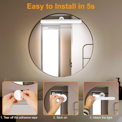Luz maquillaje lamparas 360 giratorio recargable usb a pilas led 8