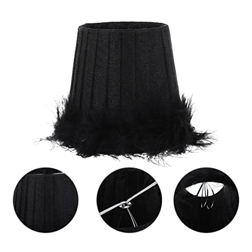 Callaron Lamp Shade Black Lamp Shade Romantic Lamp Shade Cloth Lamp Shade Decorative Lamp Cover For Living Room Bedroom #TOP1