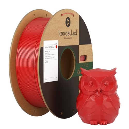 kexcelled Rapid PETG HS 3D Printer Filament, 1kg 1,75mm +/- 0,03mm, Red