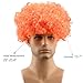 HODRME Unisex Short Fluffy Afro Wigs-Women Men Kinky Curly Disco Hippie Wig for Costume Cosplay Halloween Christmas Party (Orange)
