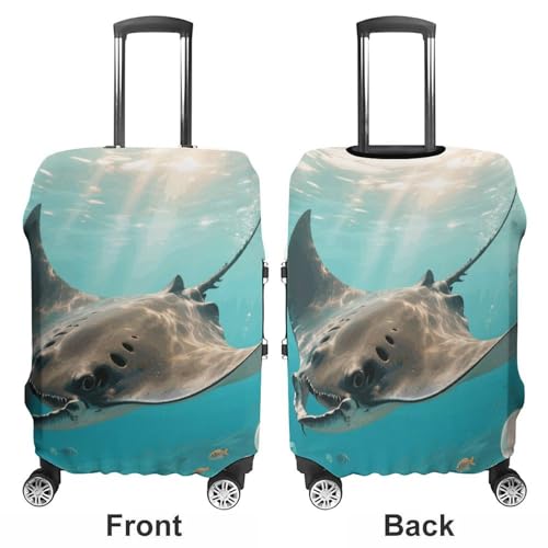 Manta Ray Elastic Luggage Cover Suitcase Protector for 19-32 Inch Suitcases | Universal Stretchable Travel Bag Cover | Anti-Scratch, Washable with Zipper Closure M3