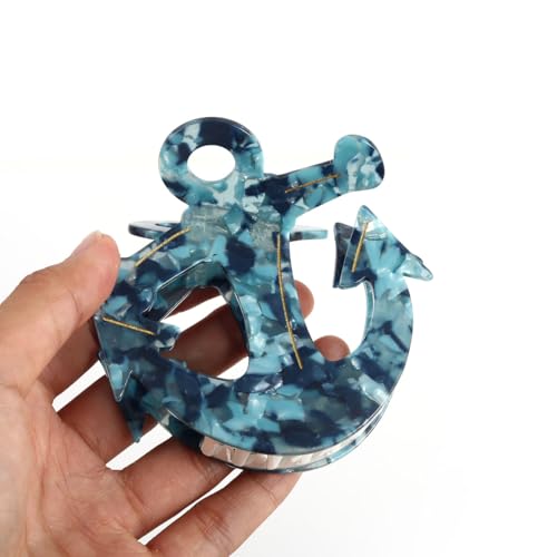Personalized Navigation Anchor Acetate Hair Claw Clip for Women Girls Gift Mother Day Gift Holiday Fun Hair Accessories 1 Piece