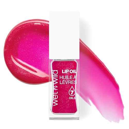 wet n wild Lip Oil - Lightweight, Non-Sticky, Hydrating &amp; Nourishing Formula with 7 Conditioning Oils, Vegan &amp; Cruelty-Free - Dress Code