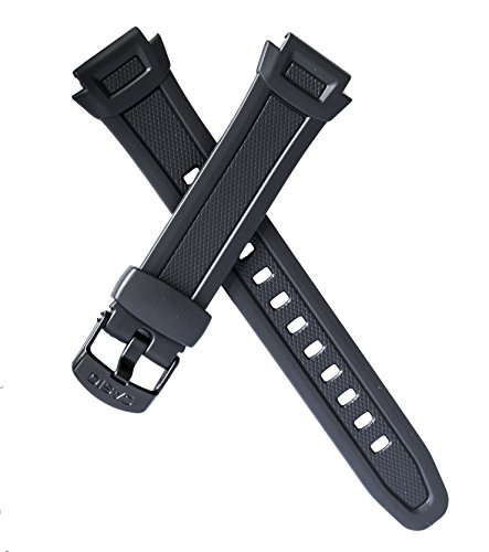 Bracelet Casio W-756-1AV en résine noire haute résistance - 2
