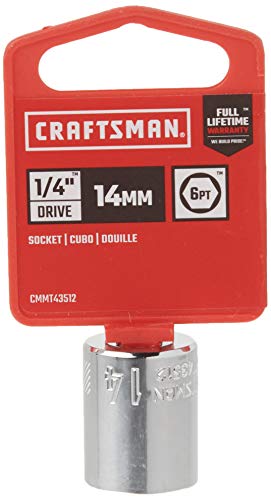 Image of CRAFTSMAN Shallow Socket, Metric, 1 /4-Inch Drive, 14mm, 6-Point (CMMT43512)