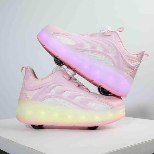 Absorb Sunlight 16 Modes Roller Skate Shoes with 4 Wheels, Sneakers for Kids Boys Girls Birthday Thanksgiving Christmas Day3