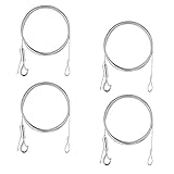 Gran capacidad de carga: cable de acero inoxidable de 1,5 mm de diámetro, anillo y clip de metal reforzado, capacidad de carga máxima 30 kg, alto factor de seguridad de carga.