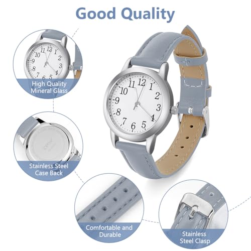 Vicloon Women's Watch Analog Quartz, Leather Strap Easy Read Tone Premium Fashion Wrist for Women Ladies Girls - Image 4