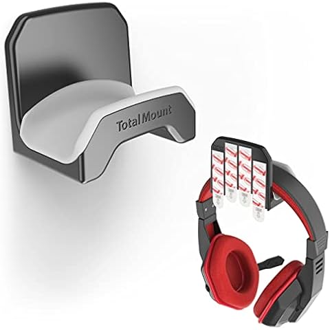 TotalMount for Gaming Headsets - Will Not Damage Your Wall with Screws or Permanent Adhesive (Premium Black - One Pack) Cover