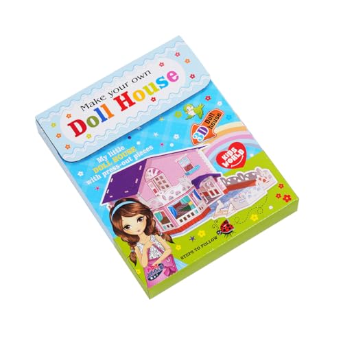 First Jiggle Make Your Own 3D Dollhouse Kit | DIY Art & Craft Model | Includes Pre-Cut Pieces, Stickers & Furniture | Hands-On Fun for Kids | Enhances Creativity & Imaginative Play | Gift for Ages 5+