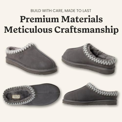 Image of Fireside by Dearfoams Men's Grafton Shearling Indoor /Outdoor Clog