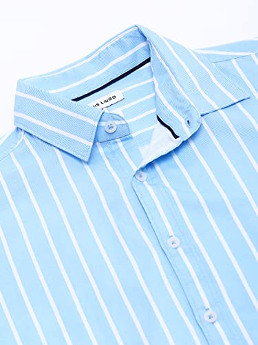 Image of Dennis Lingo Men's Cotton Striped Slim Fit Casual Shirt