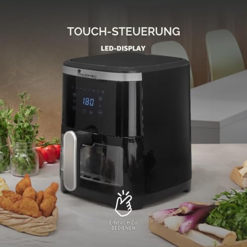 MasterPRO ROCKET 420 - Heißluftfritteuse 1300W 4.2L - 8 Programme - LED Touch Control - Antihaftbeschichtung - Online-Rezeptheft – Ansicht 5