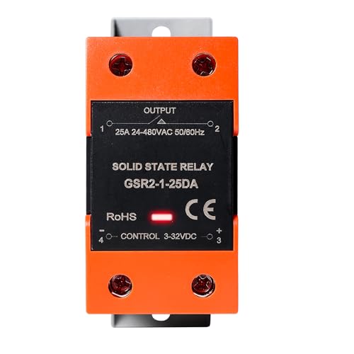 Relais à Semiconducteurs GSR2-1 SSR-25DA Relais Statique Monophasé DC Contrôle AC Montage sur Rail Din avec Radiateur pour l'automatisation Industrielle (25DA) – vue 8
