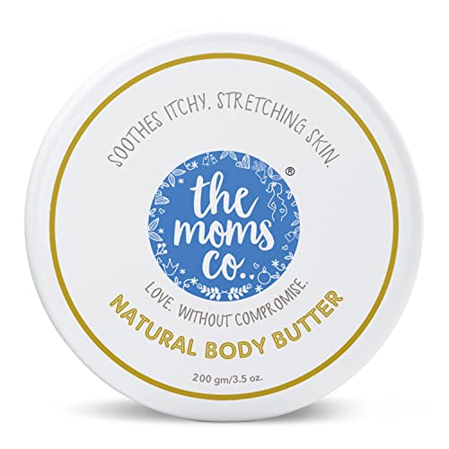 The Moms Co. Natural Body Butter for Women | 24 Hours Moisturization with Shea & Cocoa Butter| Body Butter for Women Stretch Marks, Dry Skin and Itchy Skin-200 Gm