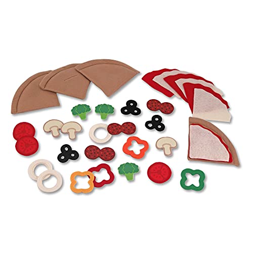 Melissa & Doug Felt Food Mix 'N Match Pizza Play Food Set (40 Pcs) - Felt Pizza Play Set For Kids Kitchen, Pretend Play Pizza, Felt Pizza Toy For Toddlers And Kids Ages 2+ #TOP4
