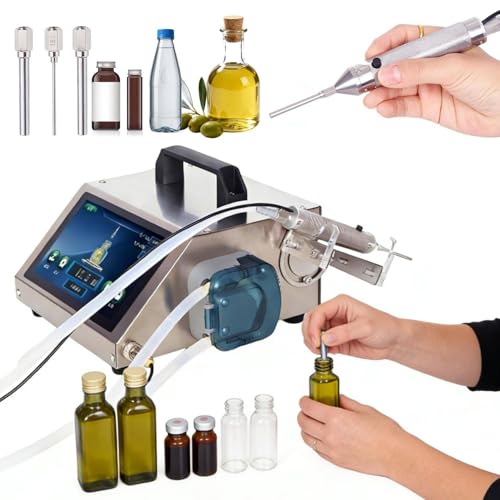 1-100ml Automatyczny wypełniacz do płynów, cyfrowa maszyna do napełniania butelek do olejków eterycznych i cieczy żrących, precyzyjne sterowanie silnikiem krokowym, kompaktowa przenośna konstrukcja dl