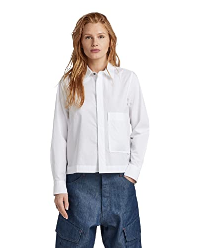 G-Star Raw Boxy Hemd , Camisas Para Mujer, Blanco White D22907-4481-110 , M
